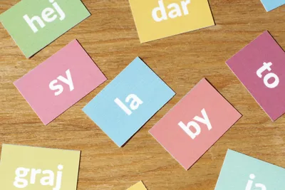 Kolorowe sylaby - do druku